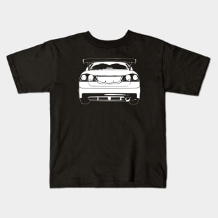 White Civic Type R FD2 Back View Sketch Art Kids T-Shirt